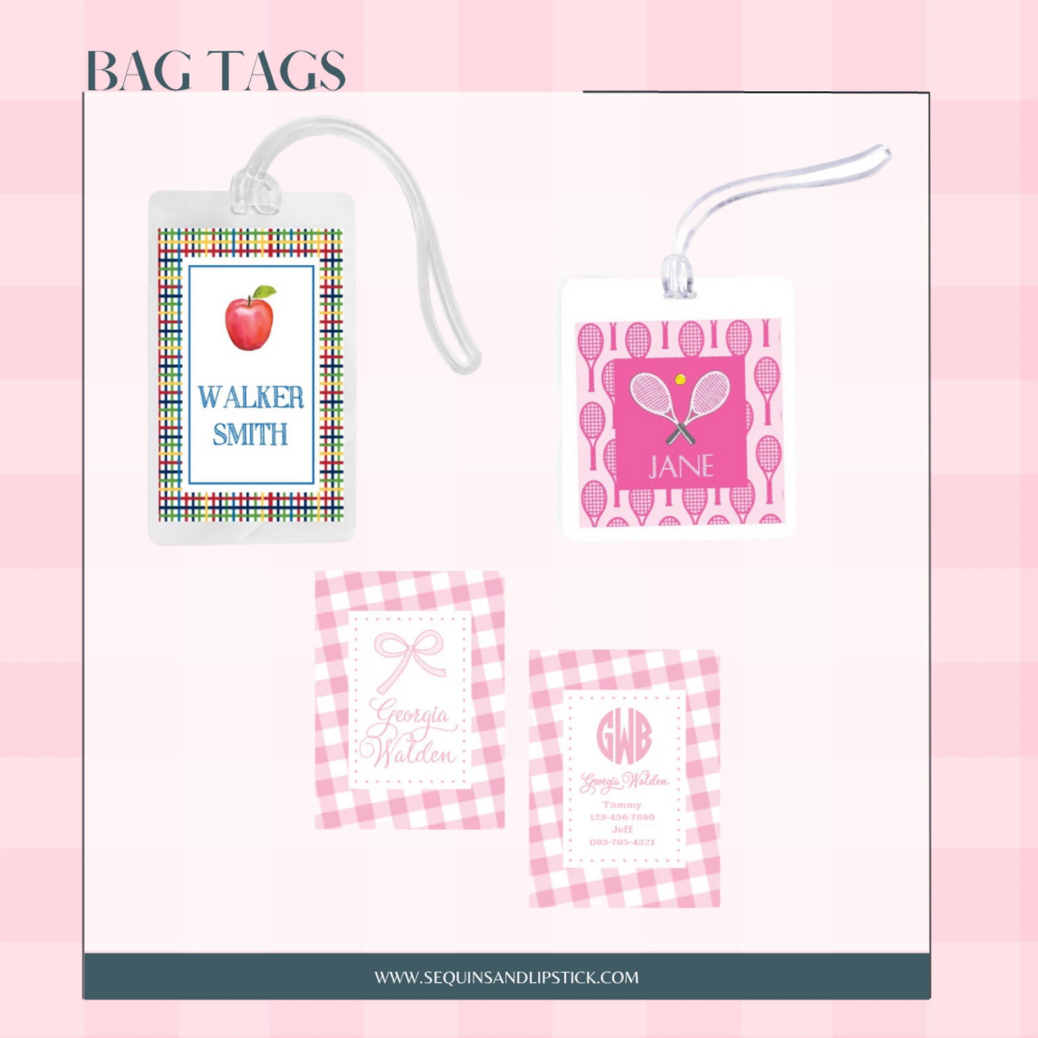 Sequin & Lipstick bag tags! Perfect for back to school! Fit any bag: backpack, lunchbox, teacher bag! 

#LTKkids #LTKBacktoSchool #LTKFind