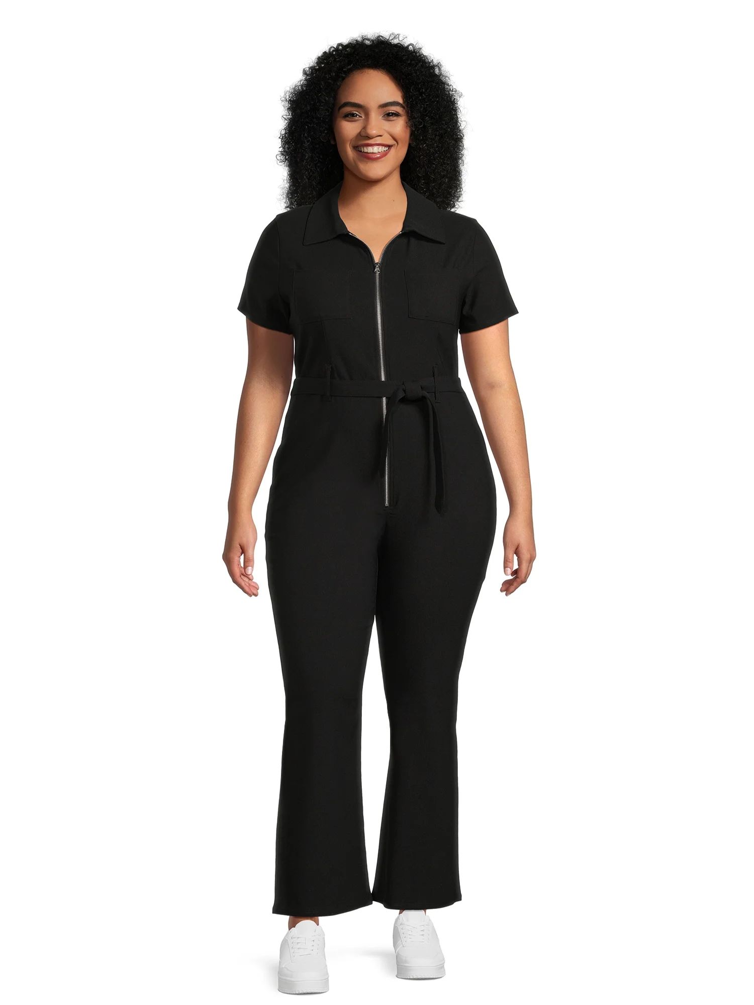 No Boundaries Juniors Plus Size Utility Jumpsuit | Walmart (US)