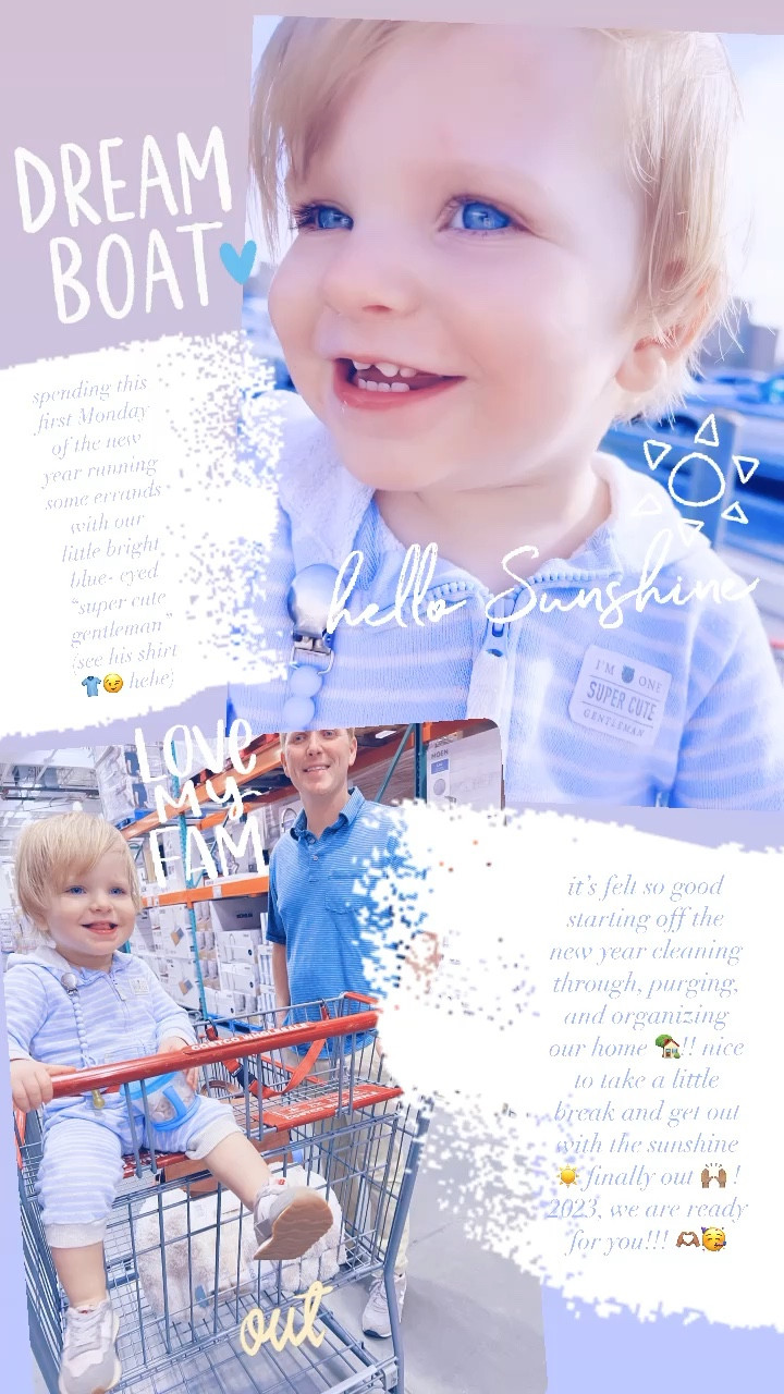 spending this first Monday of the new year running some errands with our little bright blue- eyed “super cute gentleman” (see his shirt 👕😉 hehe) 

it’s felt so good starting off the new year cleaning through, purging, and organizing our home 🏡!! nice to take a little break and get out with the sunshine ☀️ finally out 🙌🏽 ! 2023, we are ready for you!!! 🫶🏽🥳

#LTKSeasonal #LTKfamily #LTKbaby