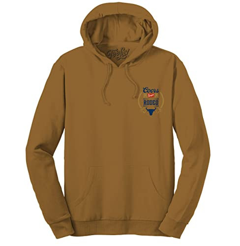 Tee Luv Men's Coors Banquet Beer Hoodie - Hooded Coors Rodeo Sweatshirt, Brown, XXL | Amazon (US)