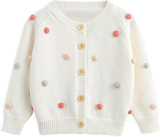 Simplee kids Baby Sweater Cardigan Jacquard Cable-Knit Spring Coat Long Sleeve Cardigan for Baby ... | Amazon (US)