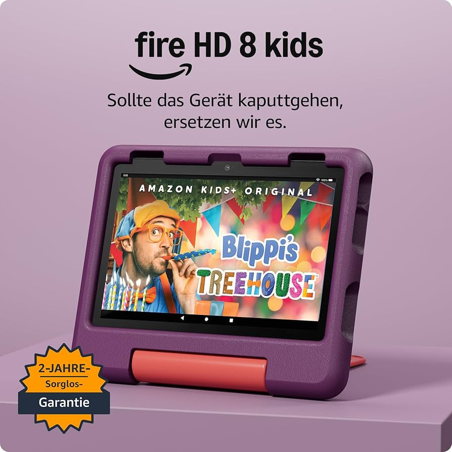Amazon Fire HD 8 Kids-Tablet (Neueste Generation), für Kinder von 3-7 J. | 3 GB RAM, werbefreie ... | Amazon (DE)