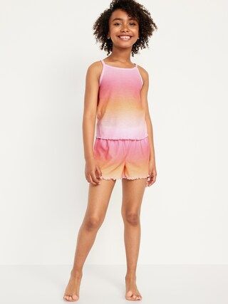 Printed Rib-Knit Pajama Tank and Shorts Set for Girls | Old Navy (US)