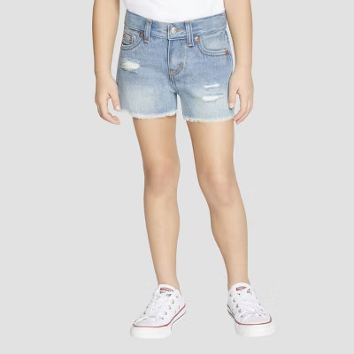 Levi's® Girls' Girlfriend Jean Shorts - Distressed Light Wash 7 | Target