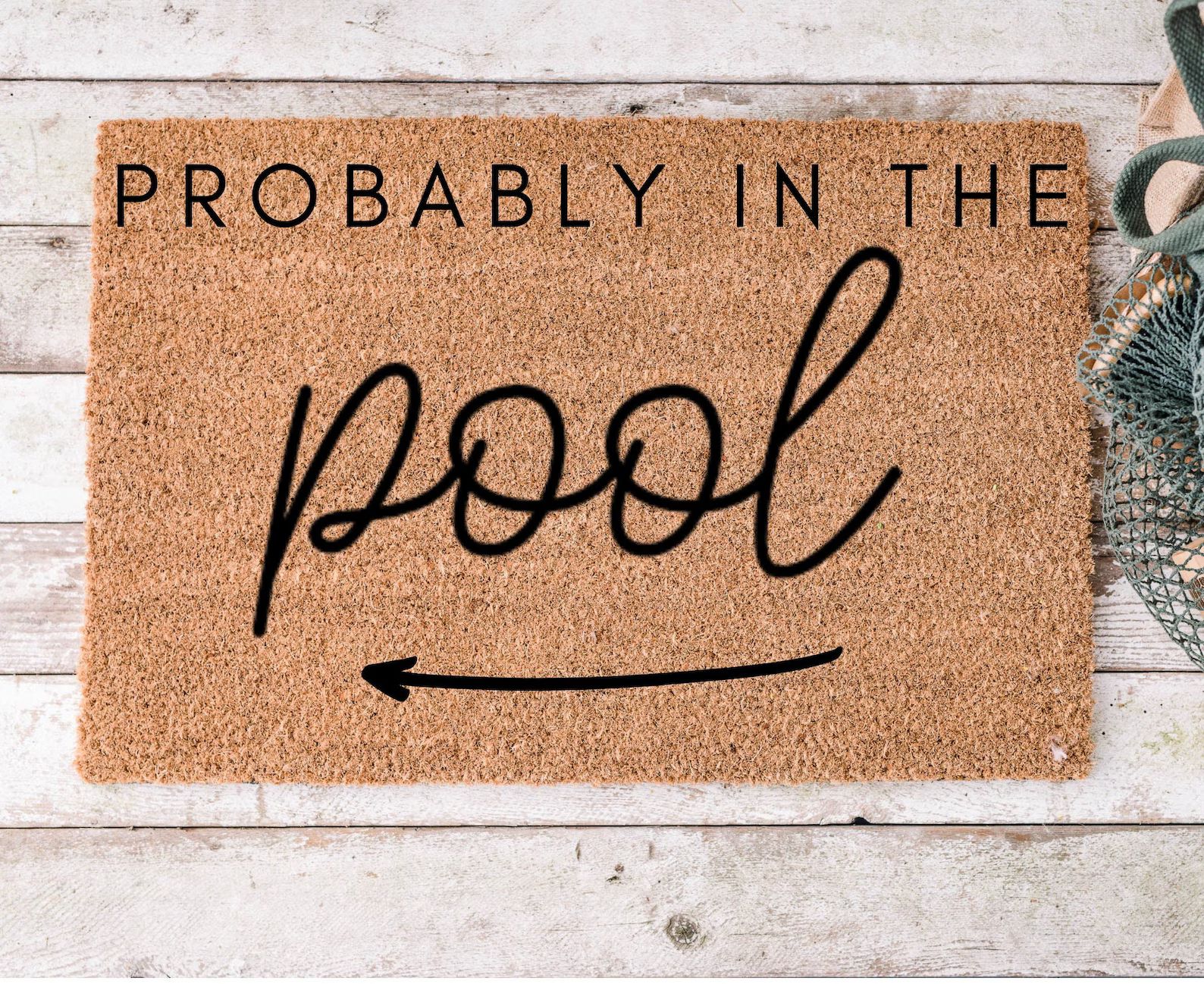 Probably in the Pool Doormat Summer Doormat Pool House Gift | Etsy | Etsy (US)