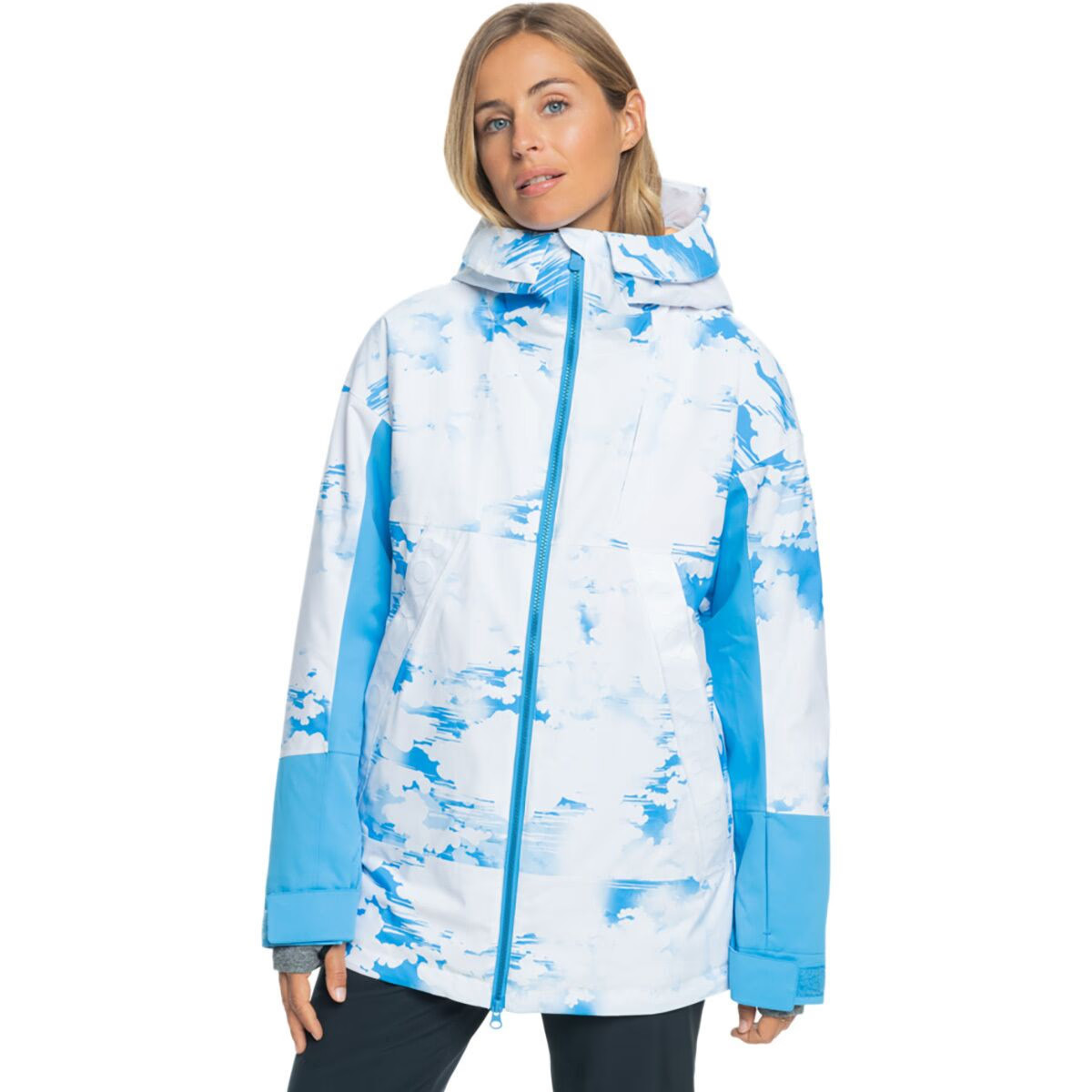 Roxy Chloe Kim Snow Jacket - Women's Azure Blue Clouds, XS | Backcountry