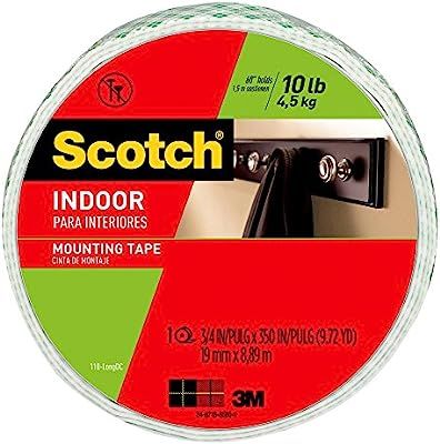 Scotch-Mount Indoor Double-Sided Mounting Tape Mega Roll 110H-Long-DC, 3/4 in x 350 in | Amazon (US)