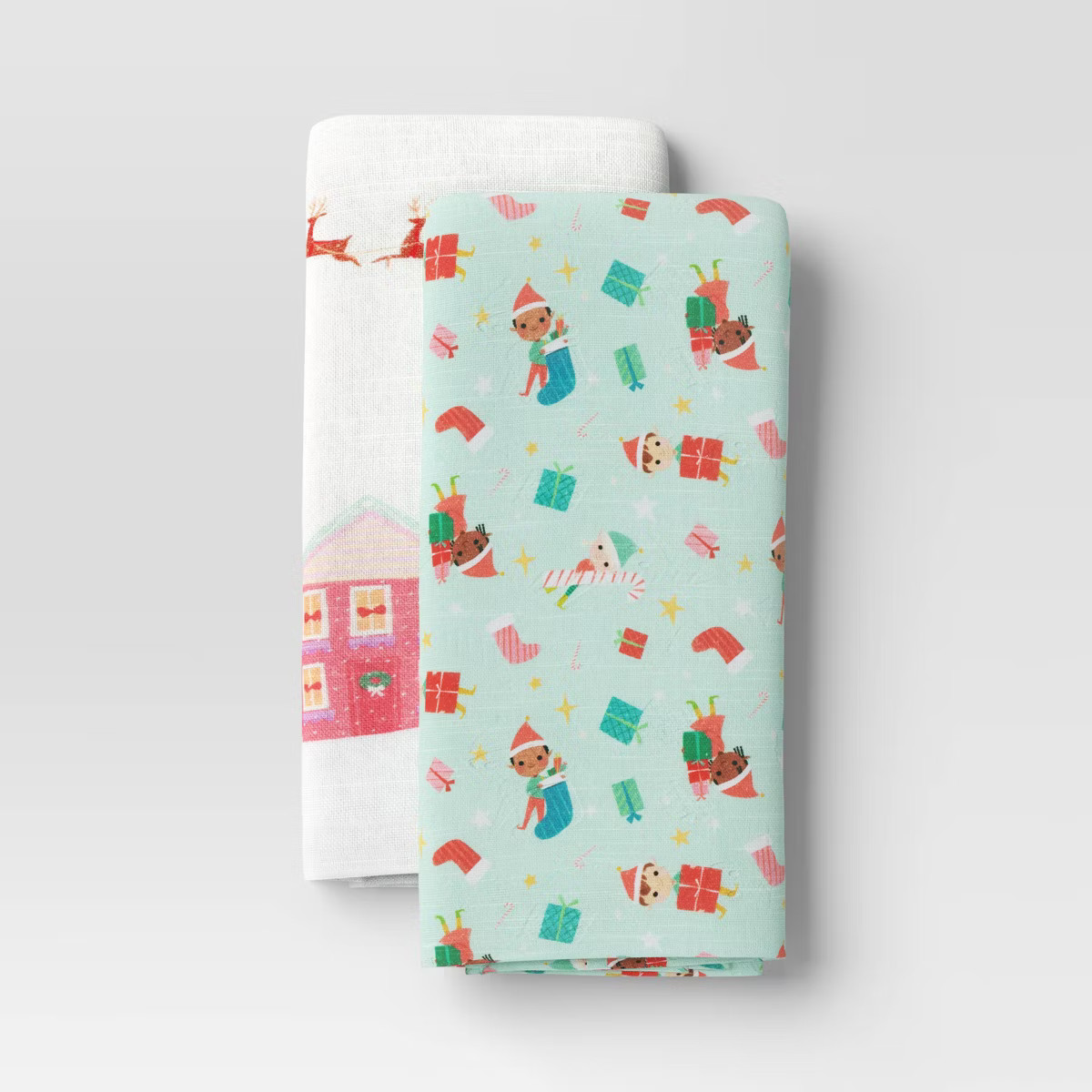2pc Ebony Glenn Christmas Design Kitchen Towel - Wondershop™​​​​​​​ | Target