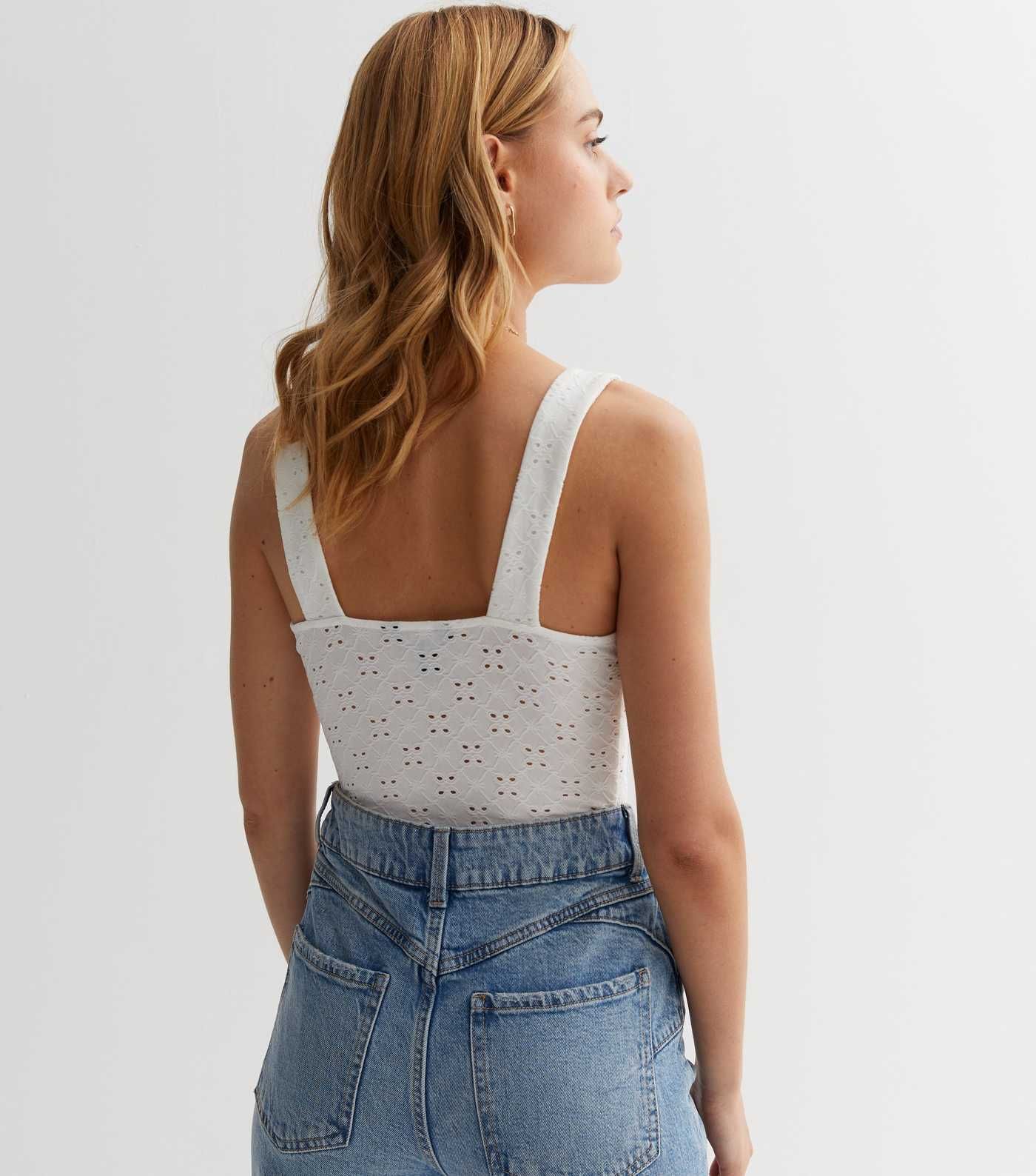 White Broderie Cupped Bodysuit
						
						Add to Saved Items
						Remove from Saved Items | New Look (UK)