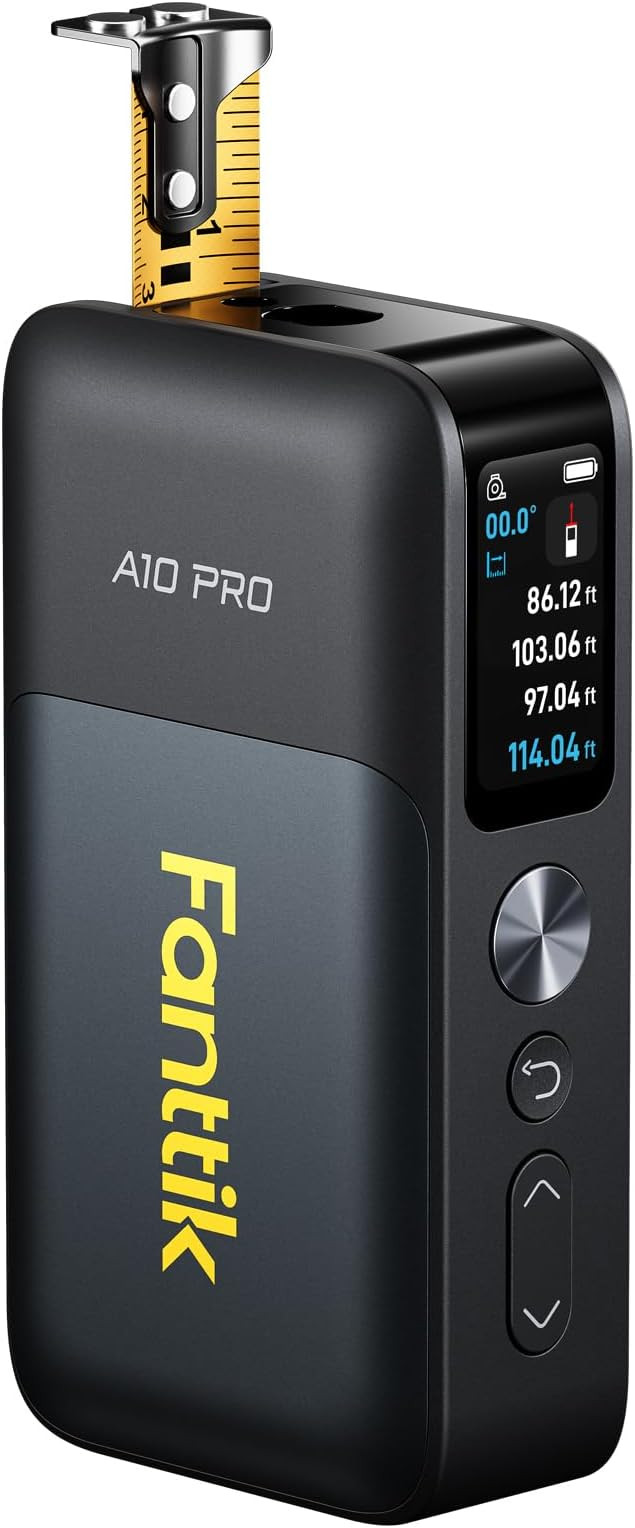 Fanttik A10 Pro 2-in-1 Digital Laser Tape Measure with HD IPS Color Display, 165Ft Rechargeable L... | Amazon (US)