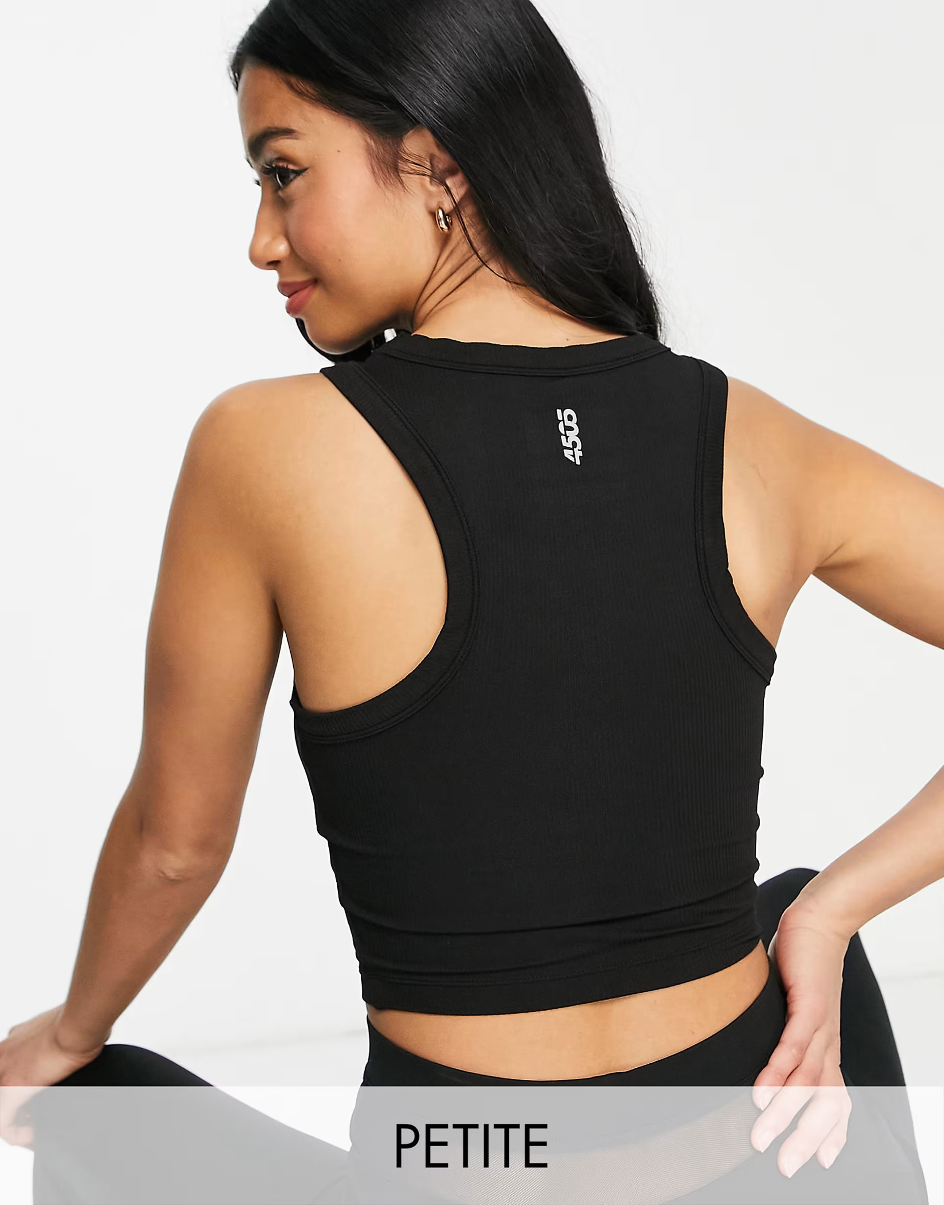 ASOS 4505 Petite icon ribbed active vest in black | ASOS (Global)
