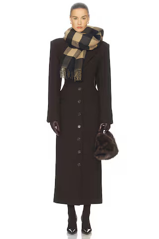 Helsa Italian Wool Blend Topcoat in Dark Brown from Revolve.com | Revolve Clothing (Global)