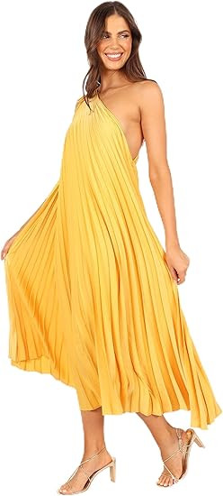 Petal & Pup Womens Cali One Shoulder Midi Dress | Amazon (US)