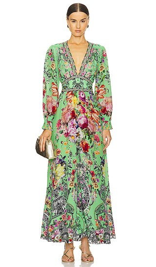 Camilla Maxi Dress in Green. - size XXS | Revolve Clothing (Global)