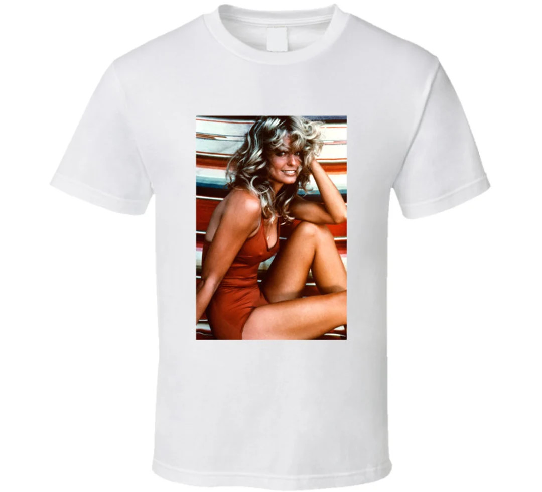 New Farrah Fawcett Red Bathing Suit White Tshirt Size S- 2XL - Etsy | Etsy (Global)