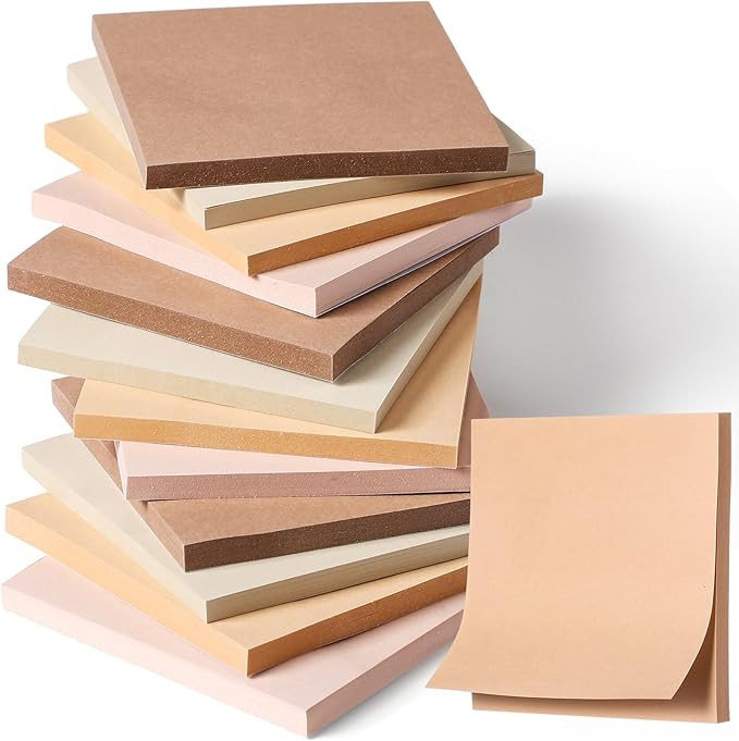 Thenshop 12 Pads Boho Sticky Notes 3''x3'', Self Stick Notes Pads Boho Office Supplies, Vintage A... | Amazon (US)