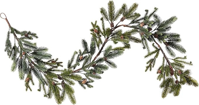 Nearly Natural 60in. Pine & Pinecone Garland Artificial Plant, 12 in. W x 6 in. D x 5 ft. in. H, ... | Amazon (US)