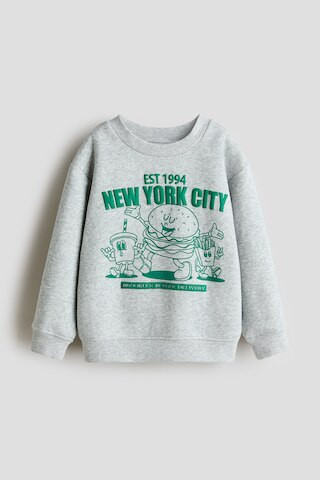 H & M - Printed Sweatshirt - Gray | H&M (US + CA)