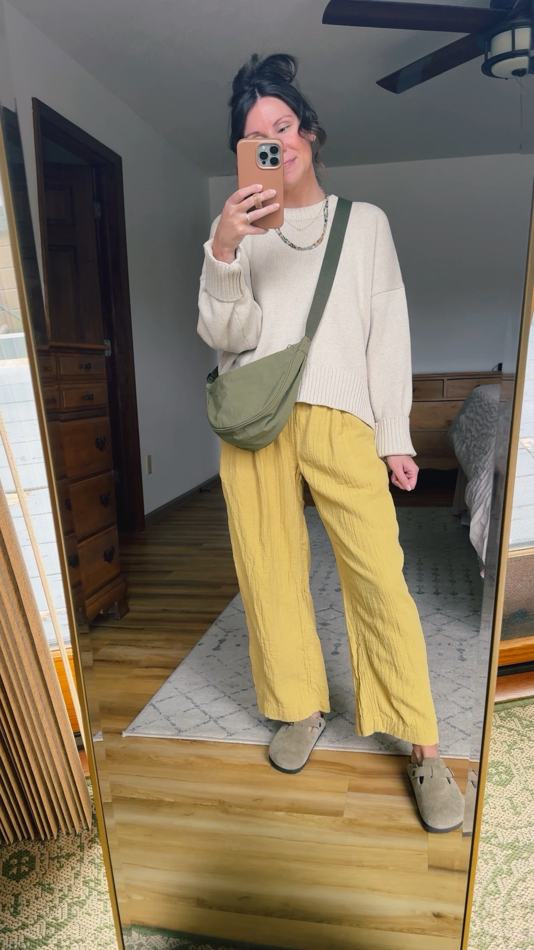 Feel like I'm wearing pajamas today💛🙌🏽

Wearing small in my sweater (one of my favorites!) and XS petite in these gauze cotton pants (LOVE!). My birk clogs are size 6 and I linked a more affordable pair too. 

My bag is older so linked similar ones!


#LTKPetite #LTKmomlife #LTKselfcare