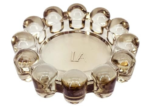 Alice Lane Bubble Candle Dish – Chic Amber Glass Candle Dish for Home Decor – Decorative Modern Candle Holder for Small Candles & Diffusers | Amazon (US)