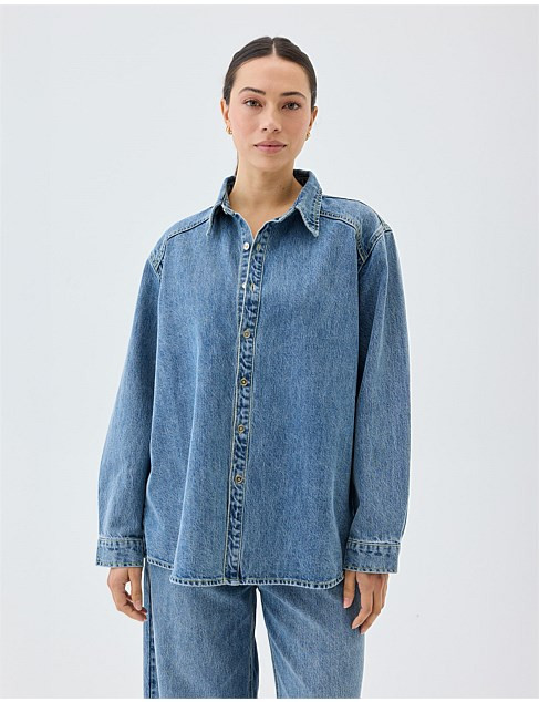 Feathers Tonic Denim Shirt | David Jones | David Jones (Australia & New Zealand)