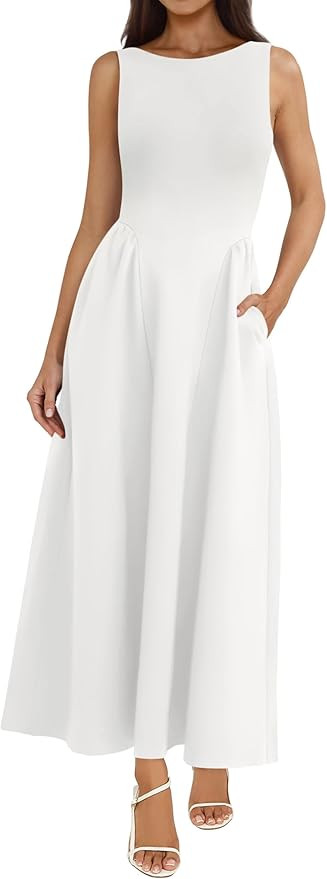 PRETTYGARDEN Summer Sleeveless Maxi Dresses for Women 2026 Elegant Classy A Line Tank Formal Midi... | Amazon (US)