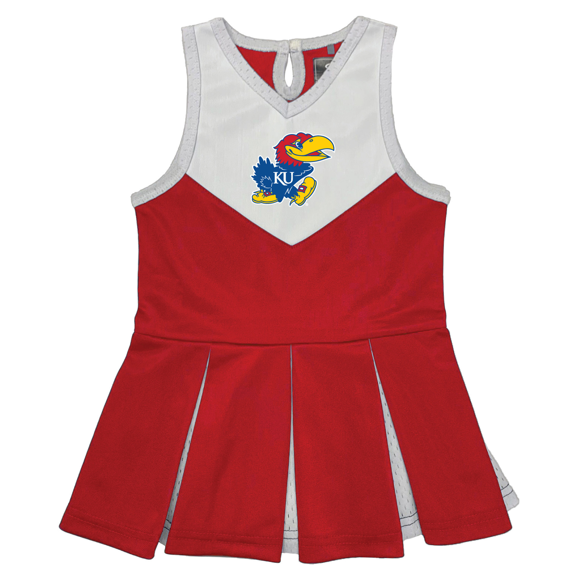 Girls Toddler Garb Red Kansas Jayhawks Cheerleader Dress | Fanatics