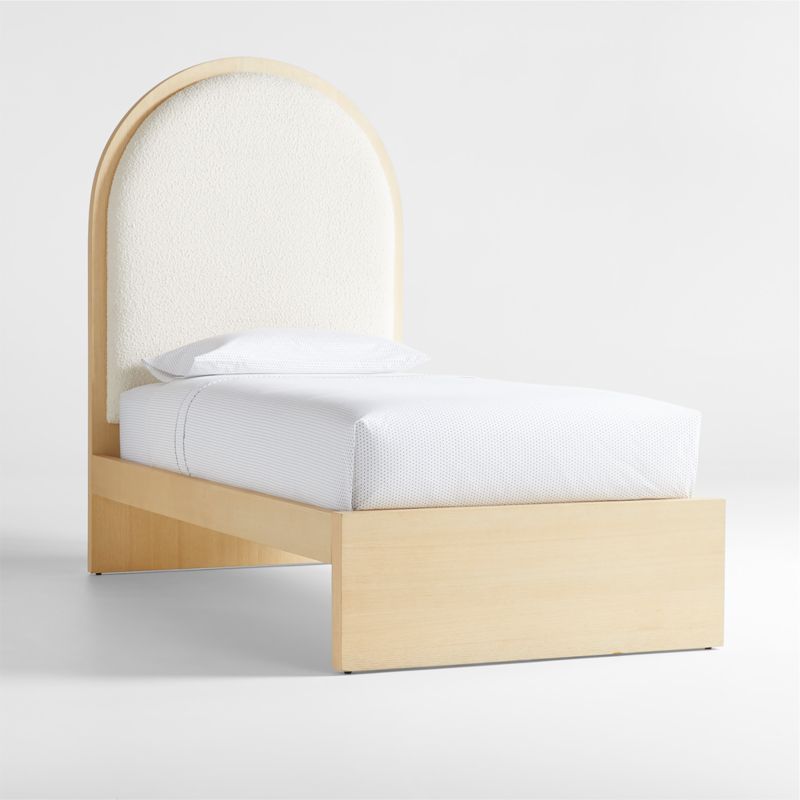 Natural Bridges Twin Light Wood Bed with Arched Headboard | Crate & Kids | Crate & Barrel