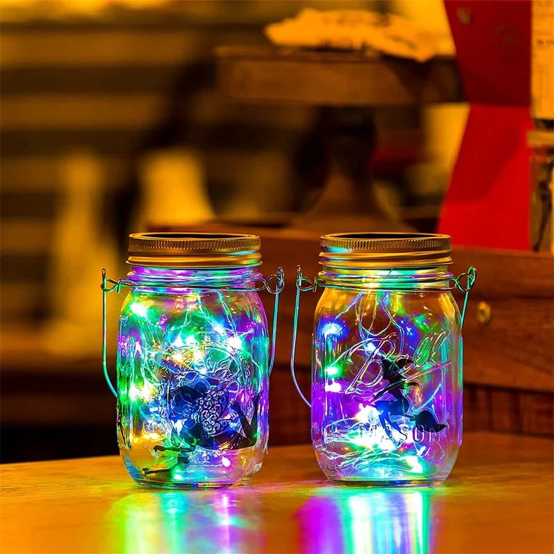 Solar Mason Jar Lid Light, 10 Pack 30Led Solar Lights For Jars String Fairy Lights 6 Hangers (Jar... | Wayfair North America
