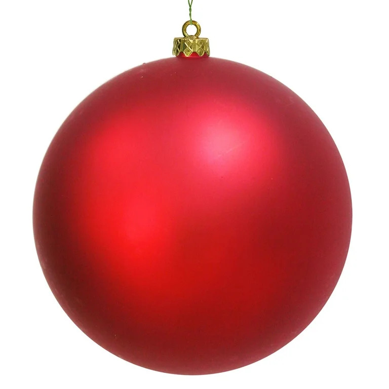 Vickerman 4" Red Shiny Ball Ornament, 6 per Bag | Walmart (US)