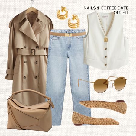 Casual office day outfit in white waistcoat👩🏼‍💻 

I’ve linked linnen trousers for everyone who’s not allowed to wear jeans to the office.

‼️Don’t forget to tap 🖤 to favorite this post and come back later to shop 

Read the size guide/size reviews to pick the right size.

Trench coat, beige trench coat, crop jeans, cropped jeans, suit waistcoat, raffia bag, straw bag, woven tote bag, demellier, ray-ban, sunglasses, raffia ballet flats, ballerinas, pumps, office outfit, office look, work outfit, workwear, spring outfit 

#LTKworkwear #LTKstyletip #LTKSeasonal