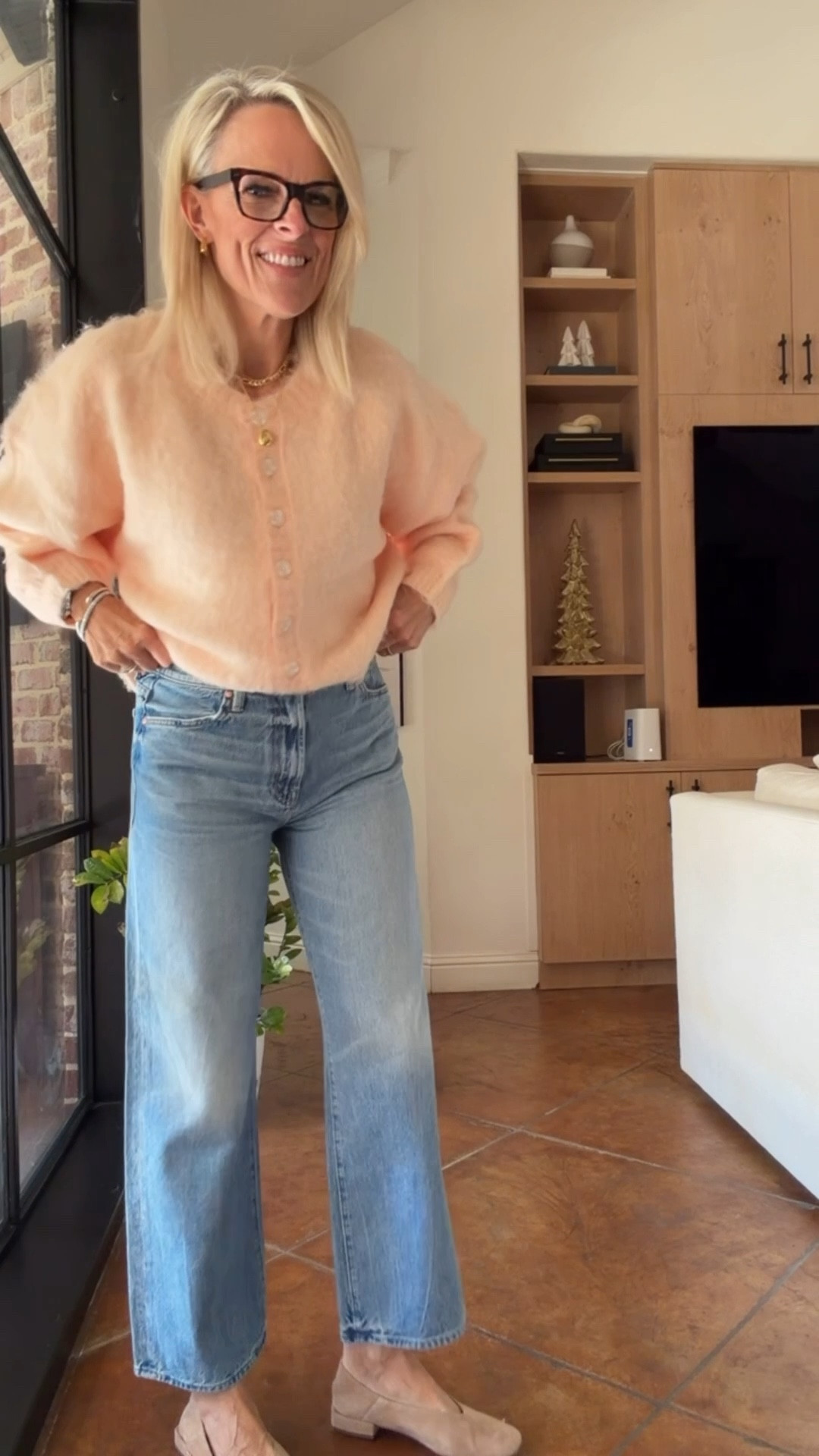 Outfit of the day
New arrivals from Anthropologie 

Mother denim - fit is tts
Sweater cardigan - I sized up one size 2 a medium might have been OK with true size as well 

#LTKGiftGuide #LTKOver40 #LTKdayinmylife