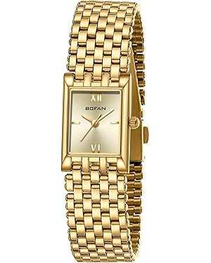 BOFAN Gold Watches for Women Luxury Ladies Quartz Wrist Watch with Stainless Steel Bracelet,Water... | Amazon (US)