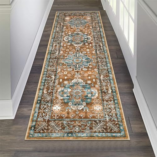 Pauwer Boho Hallway Runner Rug 2x8 Washable Entryway Area Rugs Non Slip Farmhouse Vintage Floor M... | Amazon (US)
