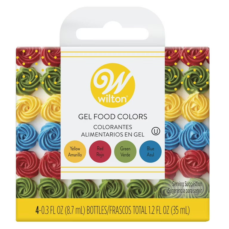 Wilton Red, Yellow, Green and Blue Gel Food Color Set, 4-Count | Walmart (US)