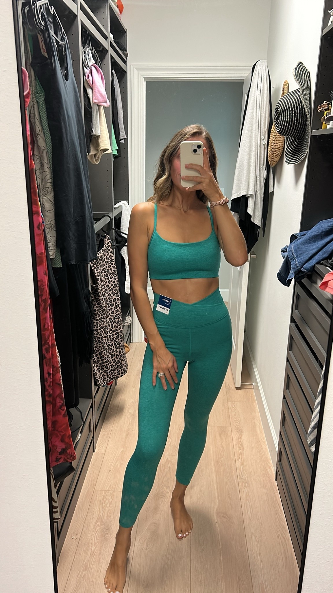 IN LOVE with this! Small in both! Such stretchy, soft material but great fit. 

Women’s athletic wear, matching set, sports bra, green set 

#LTKSaleAlert #LTKSeasonal #LTKActive