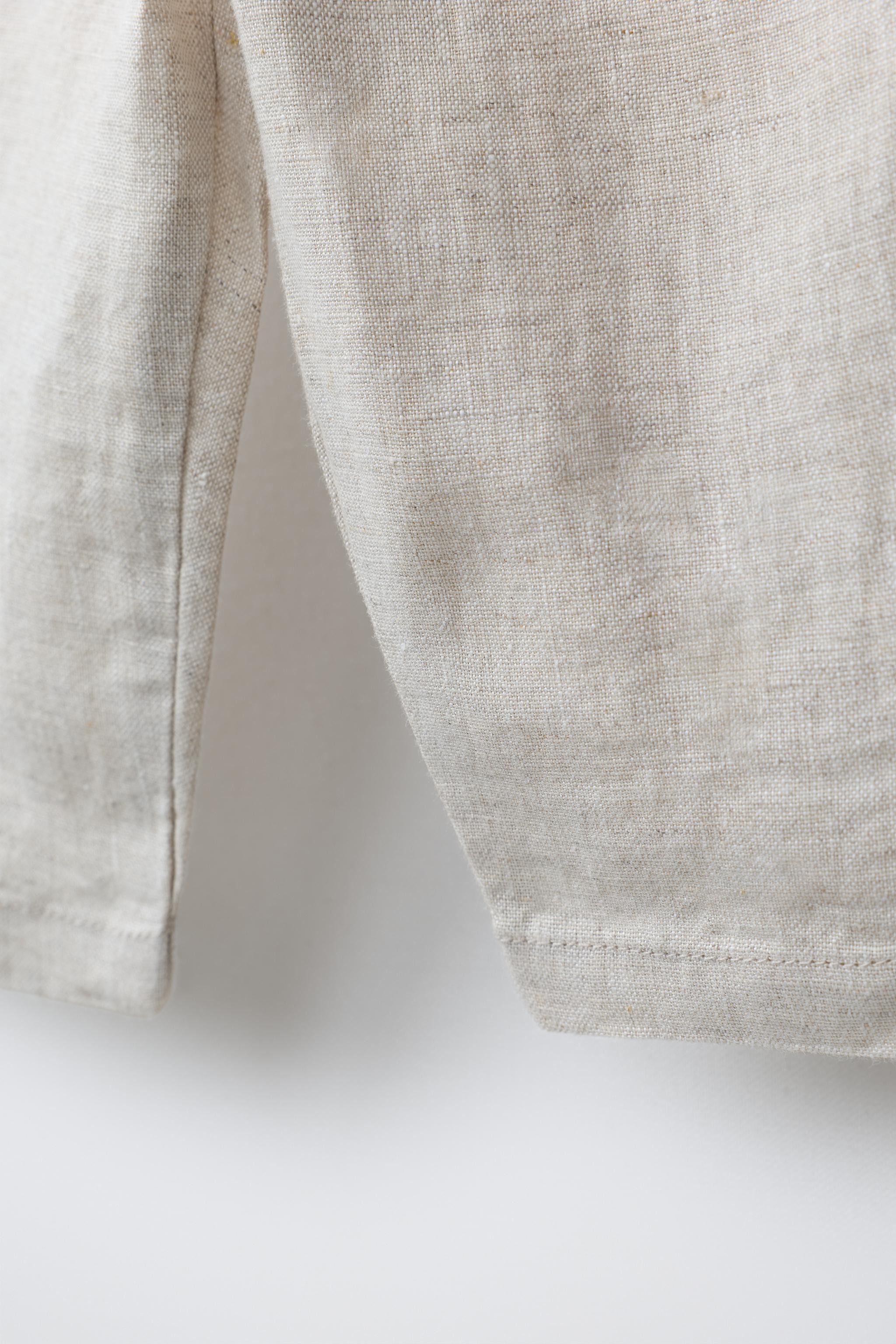 100% LINEN BAGGY PANTS | Zara US