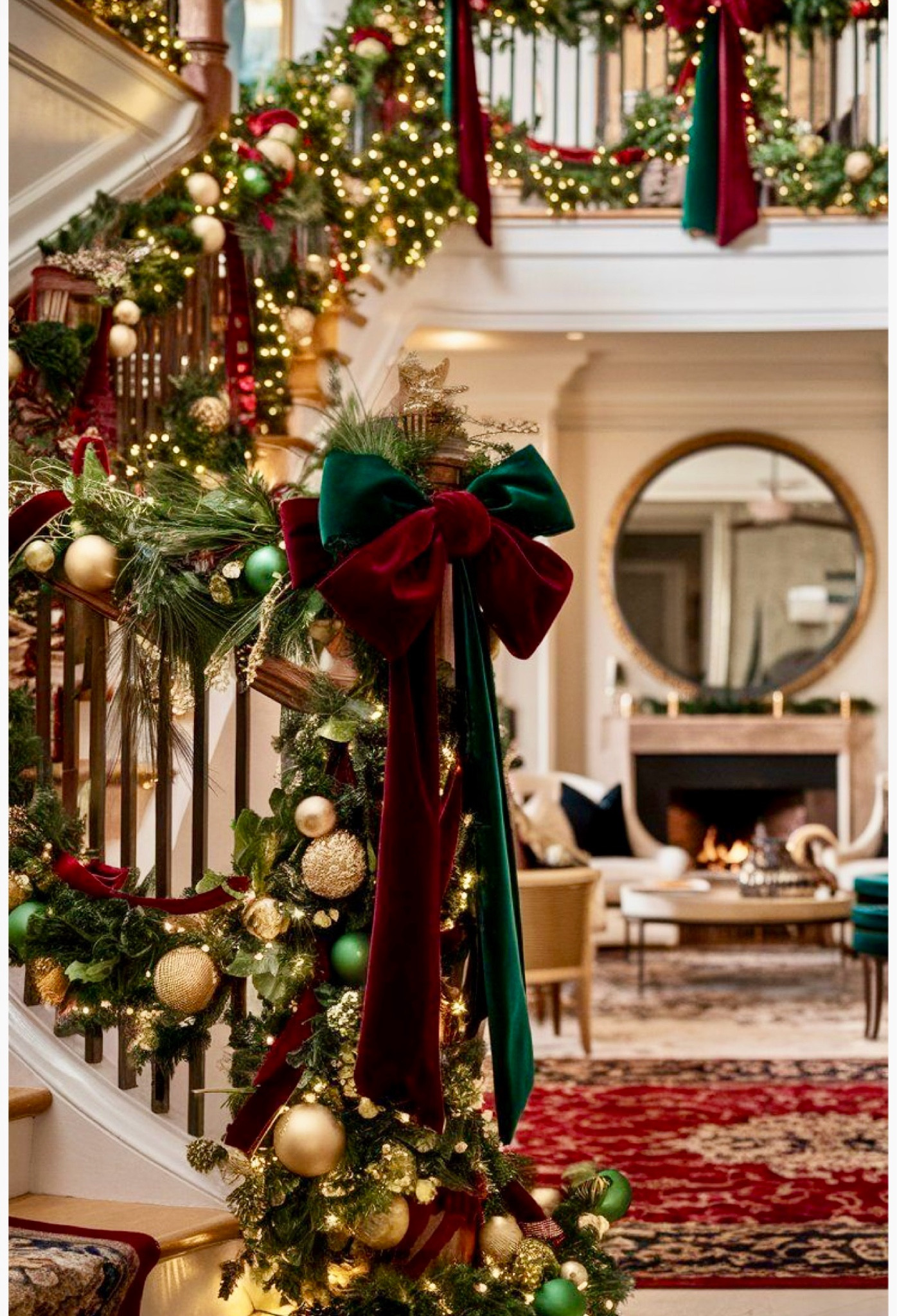 Christmas fun!!
 # staircase #christmasdecor #garland #ribbonn

#LTKHoliday #LTKSeasonal #LTKHome