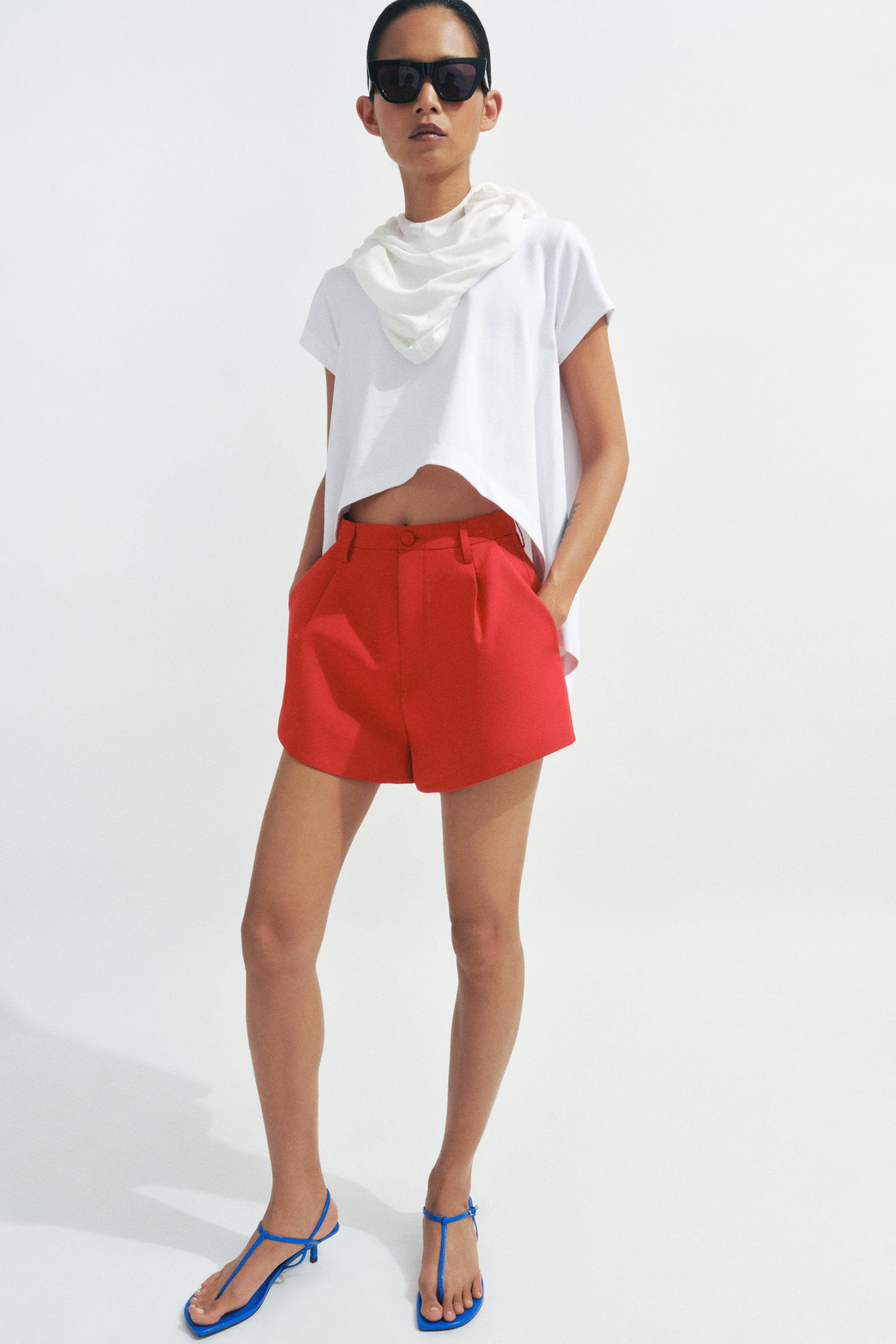 ZW COLLECTION DARTED SHORTS | Zara US