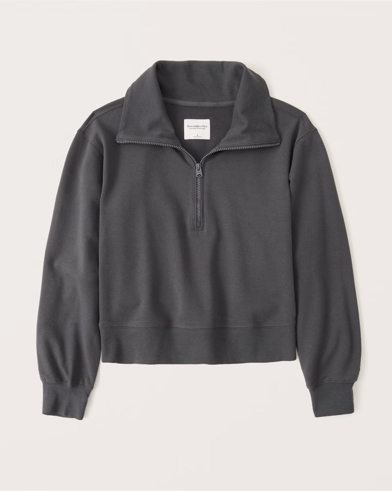 Luxe Terry Wedge Half-Zip | Abercrombie & Fitch (US)