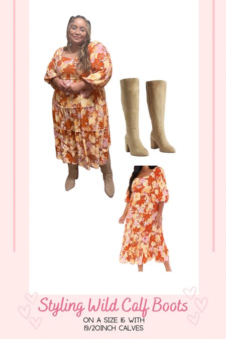 Styling wide calf boots! Plus size fall outfit on a size 16! 
Dress- XXL
Boots- 8.5 (linked in my bio) 

#LTKcurves #LTKstyletip #LTKSeasonal