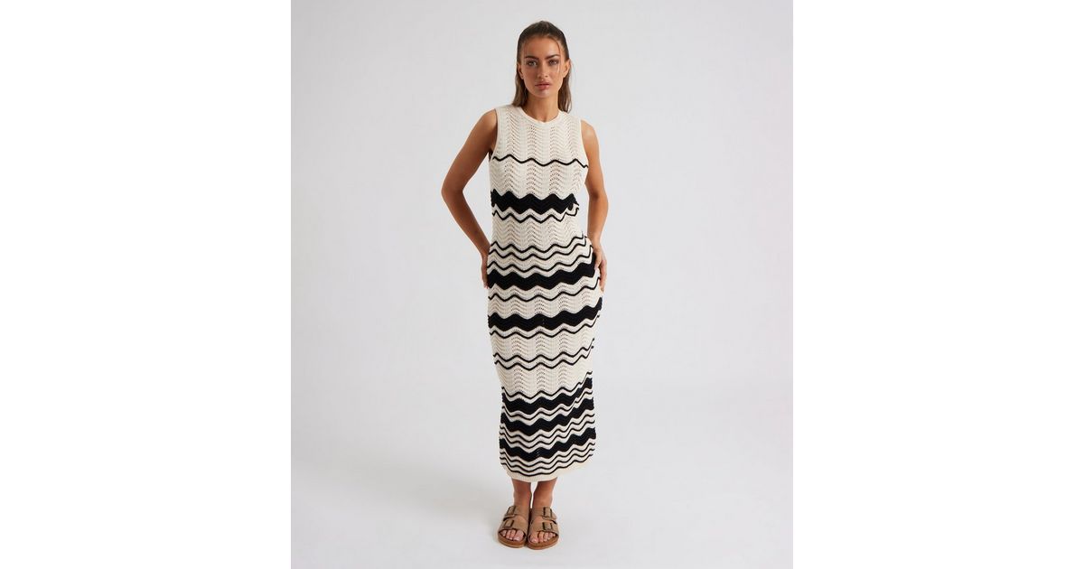 Urban Bliss Black Zigzag Knit Midaxi Dress | New Look | New Look (UK)