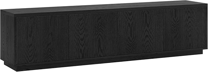 Henn&Hart Fluted TV Stand for TVs up to 85" with 2 Concealed Ribbed Storage Cabinets and Adjustab... | Amazon (US)