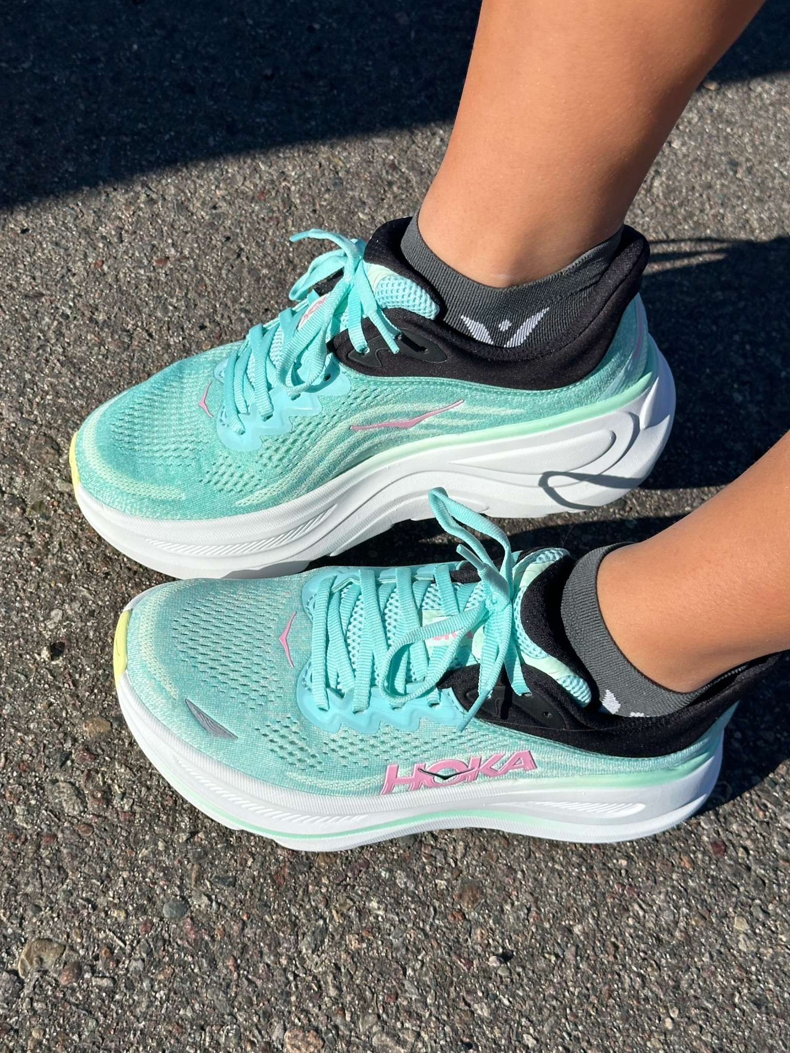 Hoka Bondi 9s! Love these shoes:) I’ve found Hokas run large, so i would size a half size down. 

#LTKFitness #LTKWorkwear