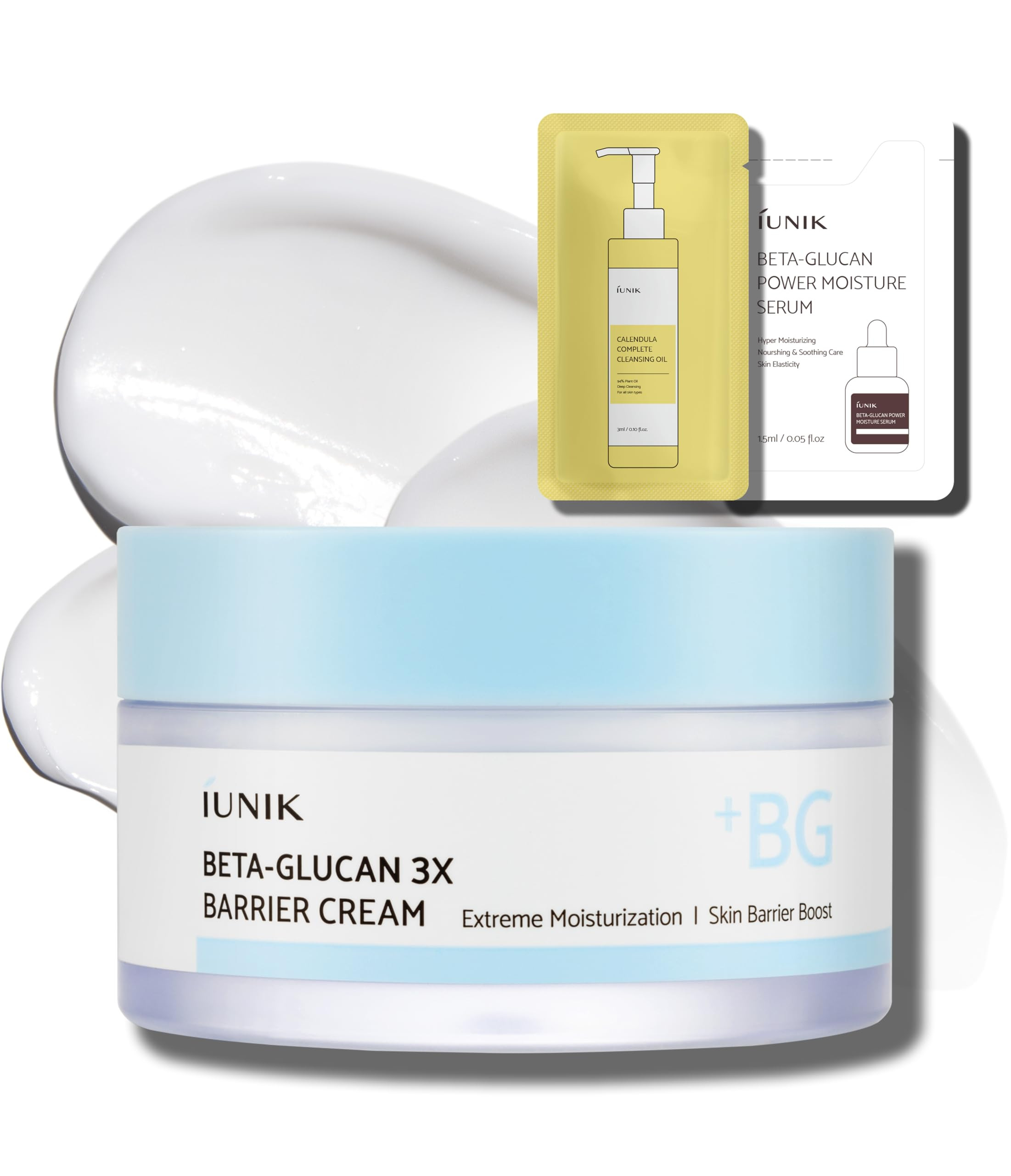 IUNIK Beta-Glucan Non-Sticky Deep Moisture Hydration 3x Barrier Cream Day&Night Moisturizer Quick... | Amazon (US)