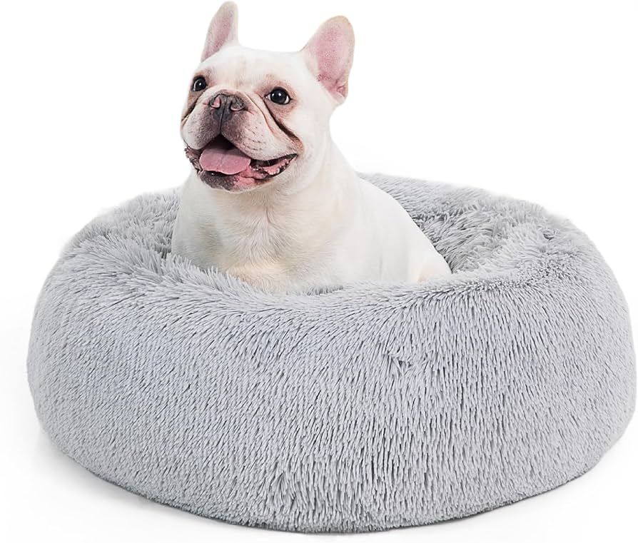 Bedsure Calming Dog Bed for Medium Dogs - Donut Washable Medium Pet Bed, 30 inches Anti Anxiety R... | Amazon (US)