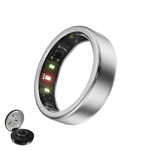 Orvyna Smart Ring, Titanium Health & Fitness Tracker with Sleep, Heart Rate & SPO₂ Monitoring, Ultra-Light, 4–6 Day Battery, No Subscription, for Women & Men （Silver 7 | Amazon (US)