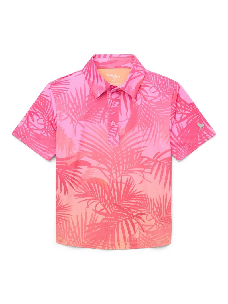 Birdie Bound Boys' and Big Boys Performance Matching Graphic Print Golf Polo Shirt, Sizes S-XL | Walmart (US)