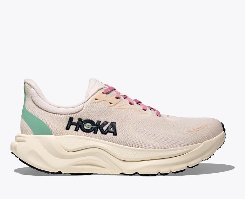 HOKA Women's Arahi 8 Shoes in Rose Cream/Alabaster, Size 8.5 W | Hoka One US