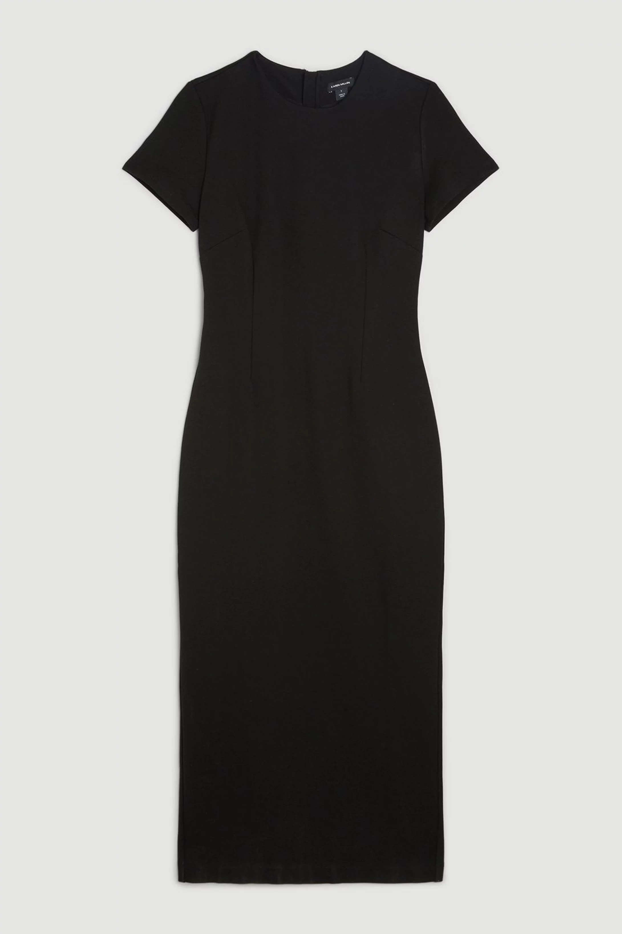 Ponte crew neck Midaxi Dress | Karen Millen US